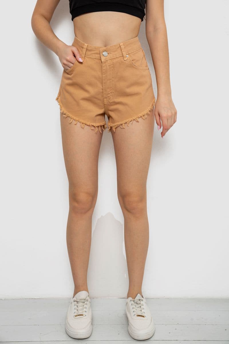 Шорти жіночі джинсові, колір бежевий, 182R1648S20 - зображення 1