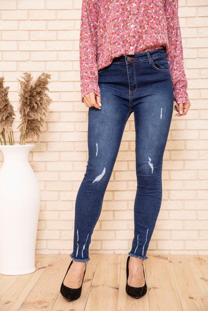 Джинси жіночі скінні, Сині, 164R9011 - зображення 1