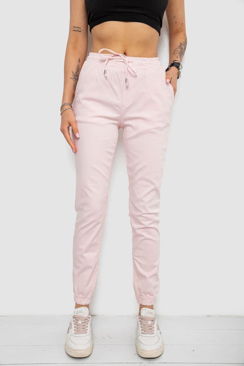 Штани жіночі, колір пудровий, 182R1364 - зображення 1