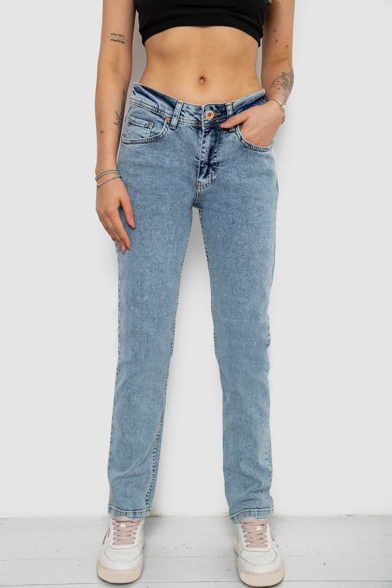 Джинси жіночі, колір блакитний, 244R1417 - зображення 1