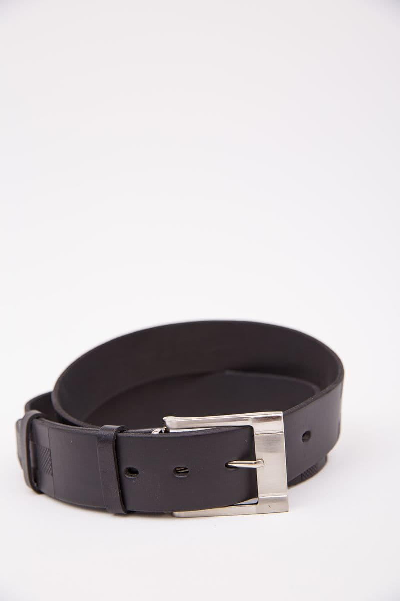 Чорний чоловічий ремінь, з еко-шкіри, 196R40Y1W14 - зображення 1