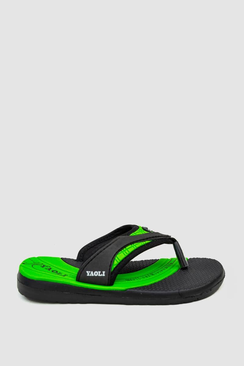 В'єтнамки дитячі, колір чорно-салатовий, 243R9015B-17 - зображення 1