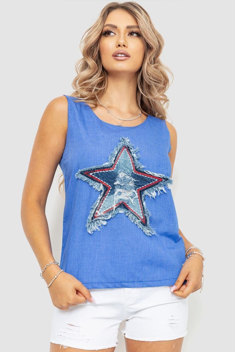 Майка жіноча, колір джинс, 172R102-1 - зображення 1