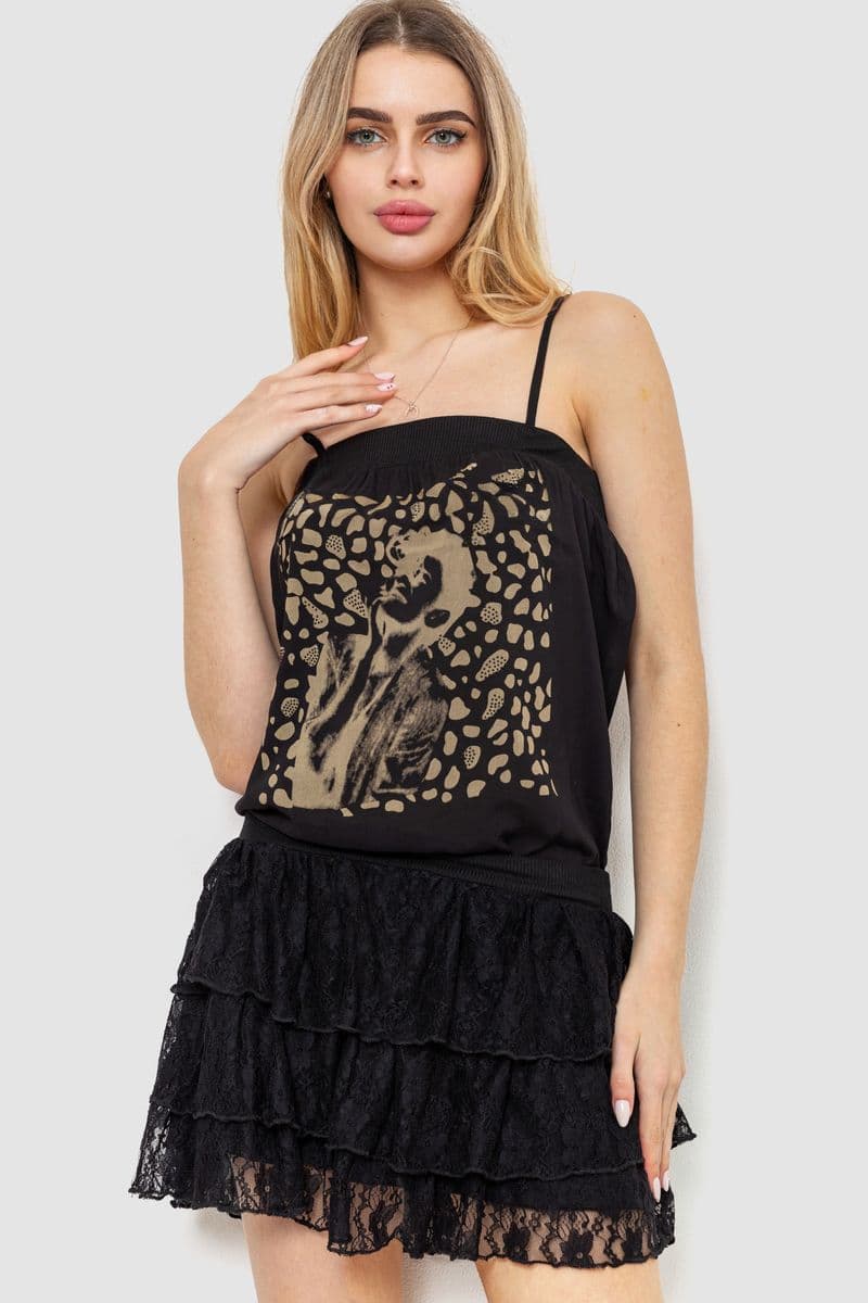 Сарафан, колір чорний, 244R032 - зображення 1