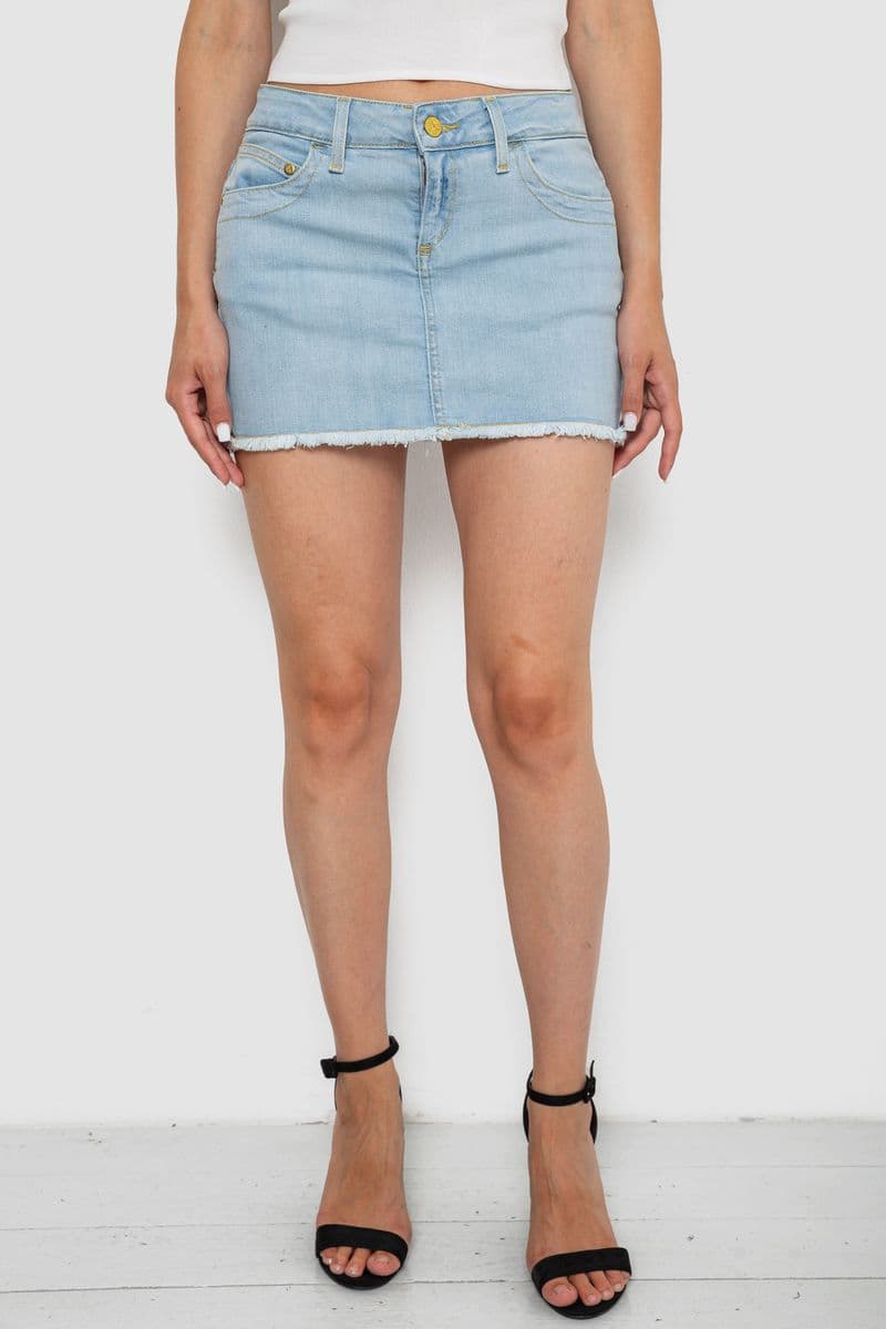 Спідниця джинсова, колір блакитний, 244R264 - зображення 1