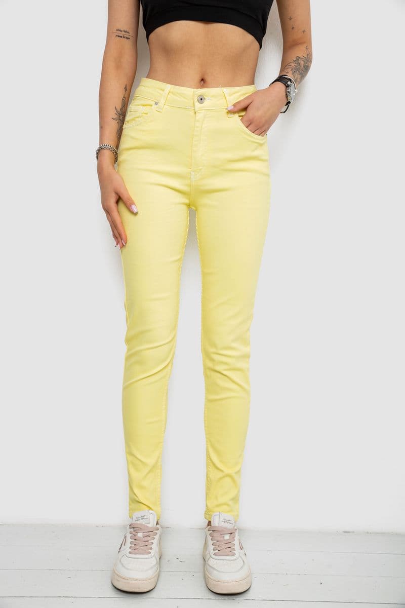 Джинси жіночі, колір жовтий, 182R1329 - зображення 1