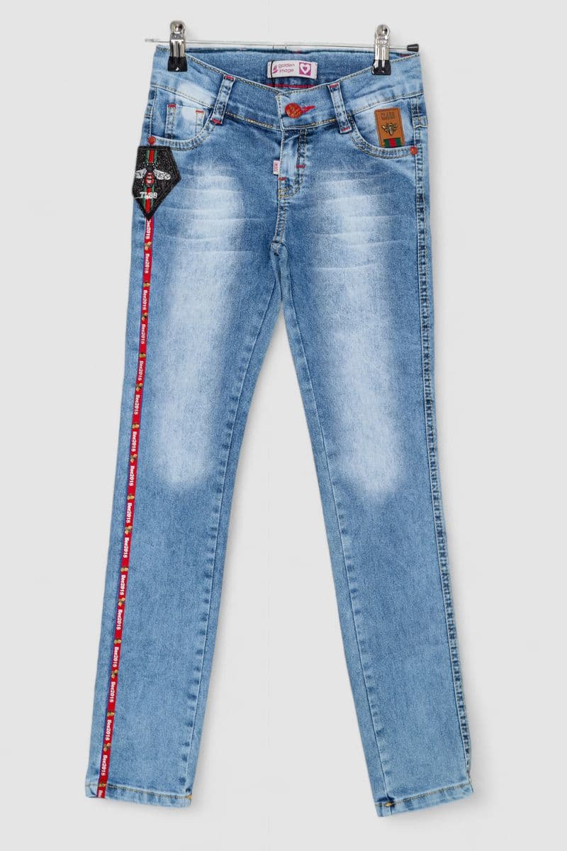 Джинси дитячі для хлопчиків, колір темно-блакитний, 247R1822 - зображення 1