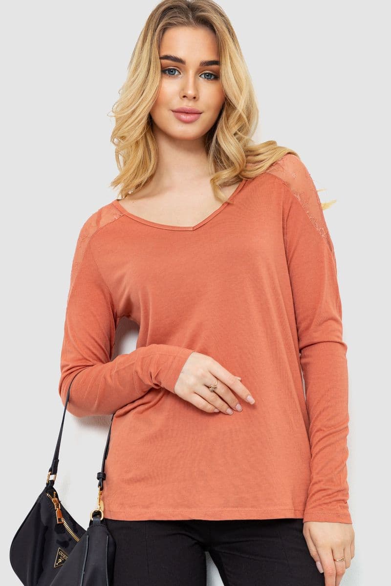 Жіноча кофта, колір темно-кораловий, 244R034 - зображення 1