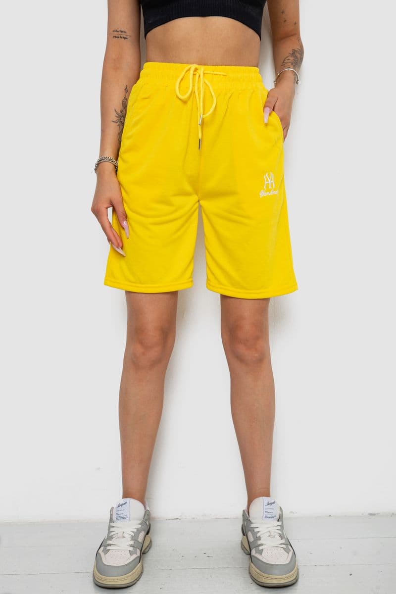 Шорти жіночі, колір жовтий, 238RJH019-1 - зображення 1
