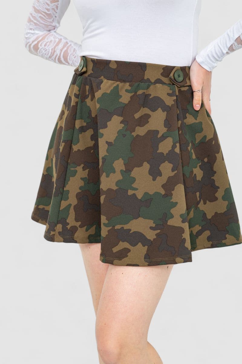 Спідниця, колір хакі, 244R268-1 - зображення 1