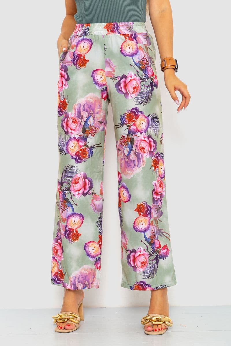 Штани жіночі, колір оливковий, 172R073 - зображення 1