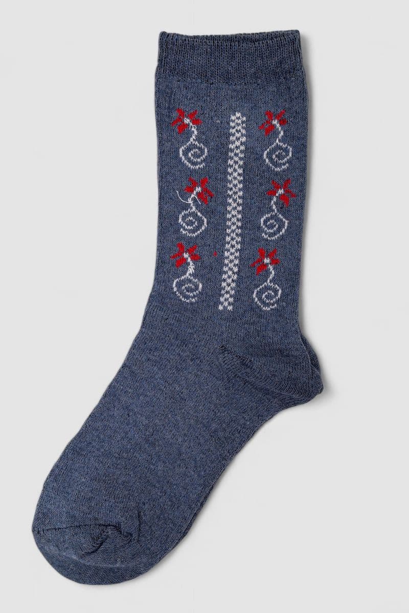 Шкарпетки жіночі з принтом, колір джинс, 238R336 - зображення 1