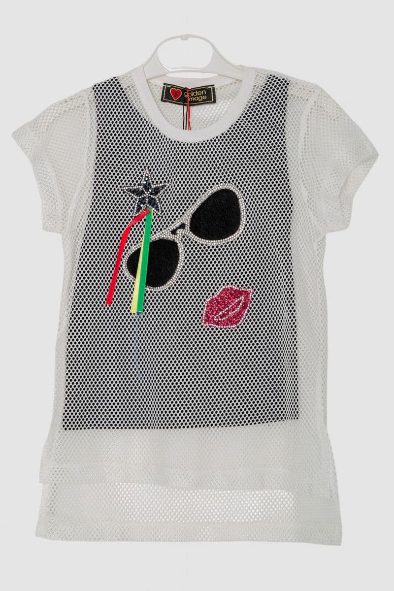 Костюм для дівчаток ошатний, колір біло-чорний, 247R286 - зображення 1