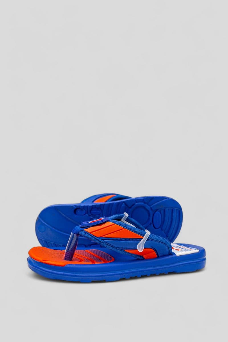 В'єтнамки дитячі, колір синьо-помаранчевий, 243R9037B-18 - зображення 1