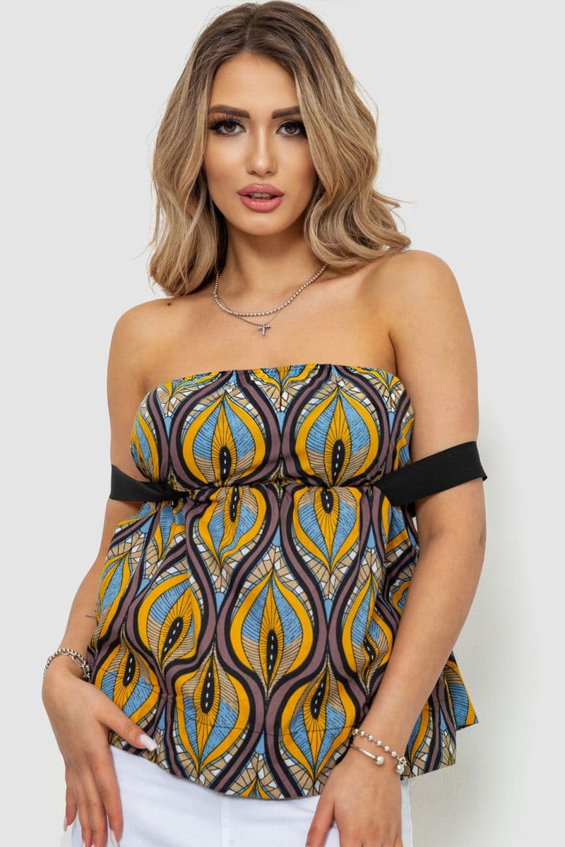 Топ жіночий різнокольоровий, колір різнобарвний, 244R066 - зображення 1