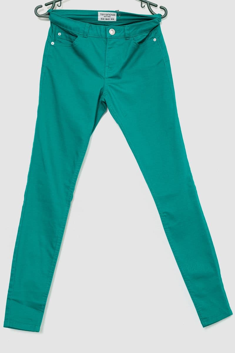 Джинси жіночі, колір смарагдовий, 244R183 - зображення 1