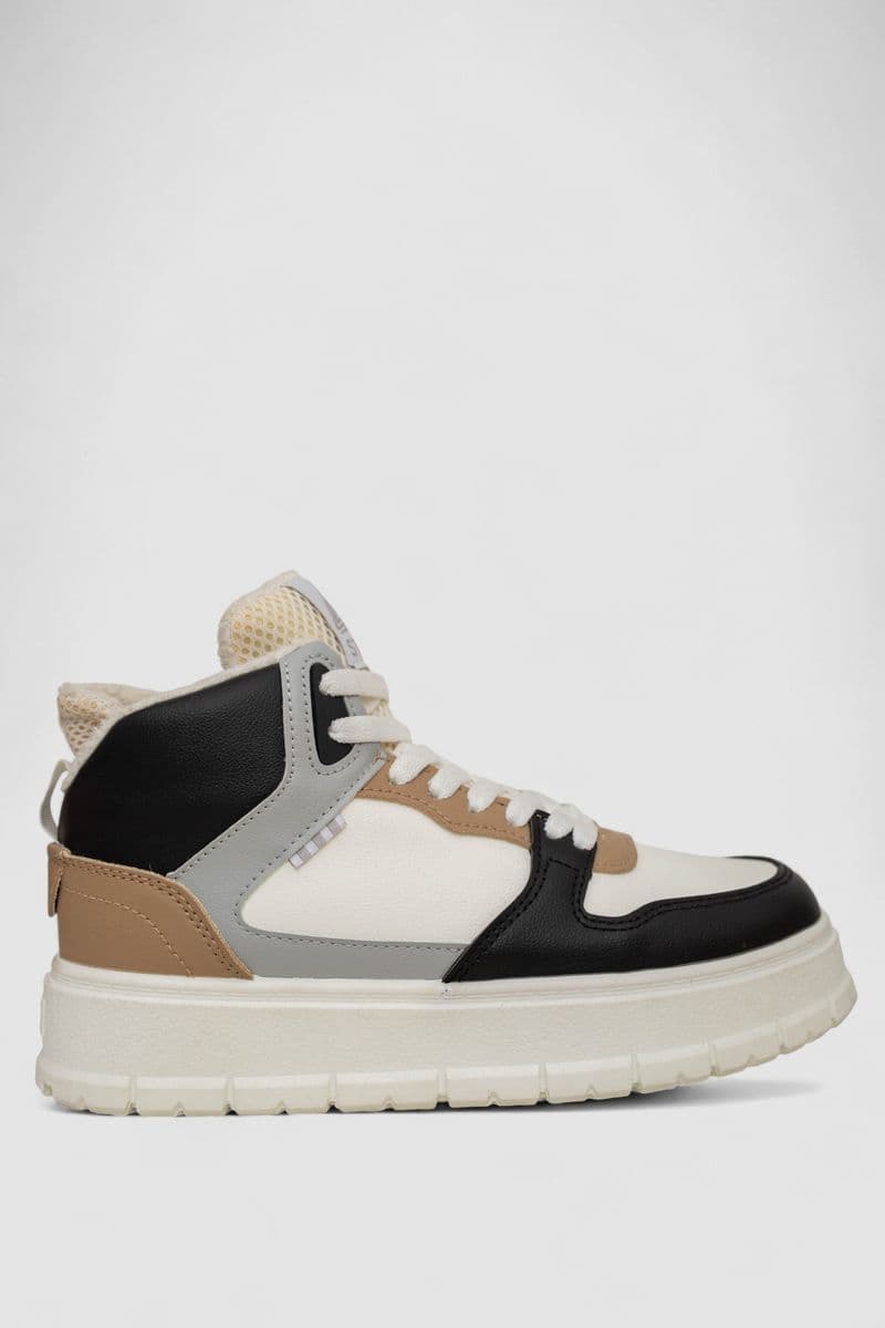 Кросівки жіночі зимові на хутрі, колір чорно-сірий, 248RMB09 - зображення 1