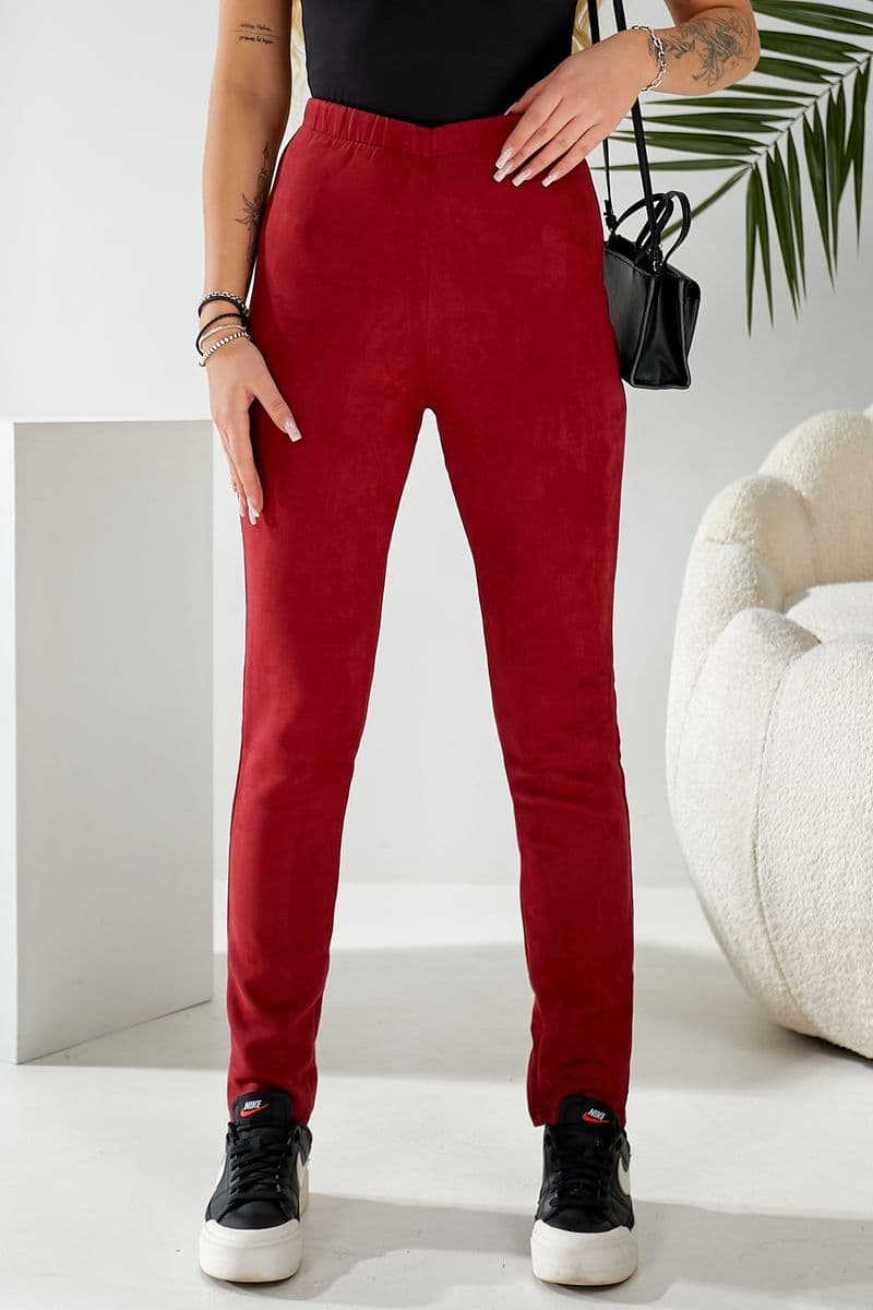 Лосини однотонні, колір бордовий, 257R2045 - зображення 1