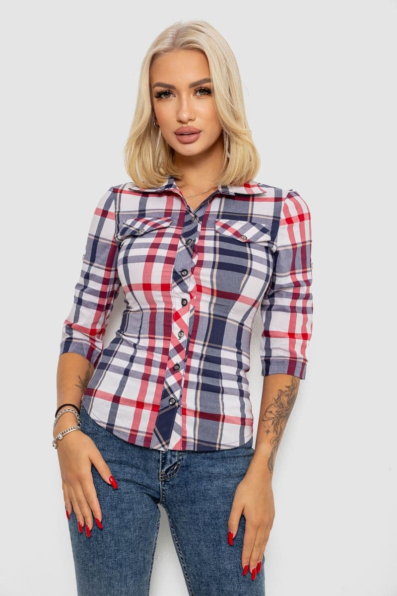 Сорочка жіноча, колір сіро-рожевий, 230R063-25 - зображення 1