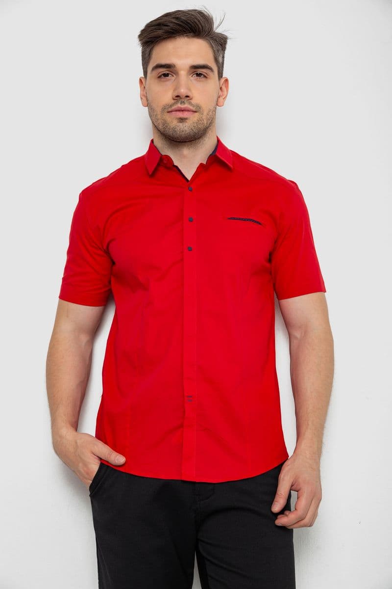 Сорочка чоловіча, колір червоний, 214R7113 - зображення 1