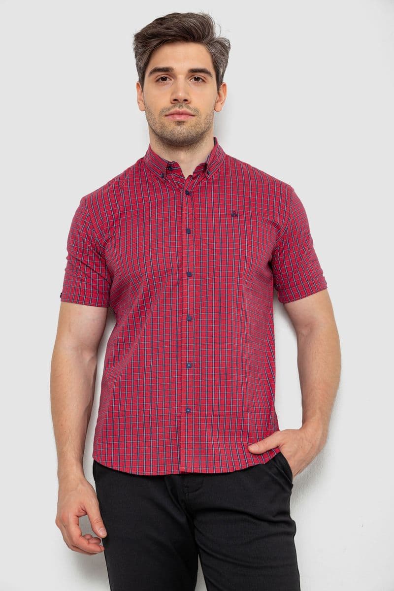 Сорочка чоловіча стрейчева, колір червоний, 214R2445-5 - зображення 1