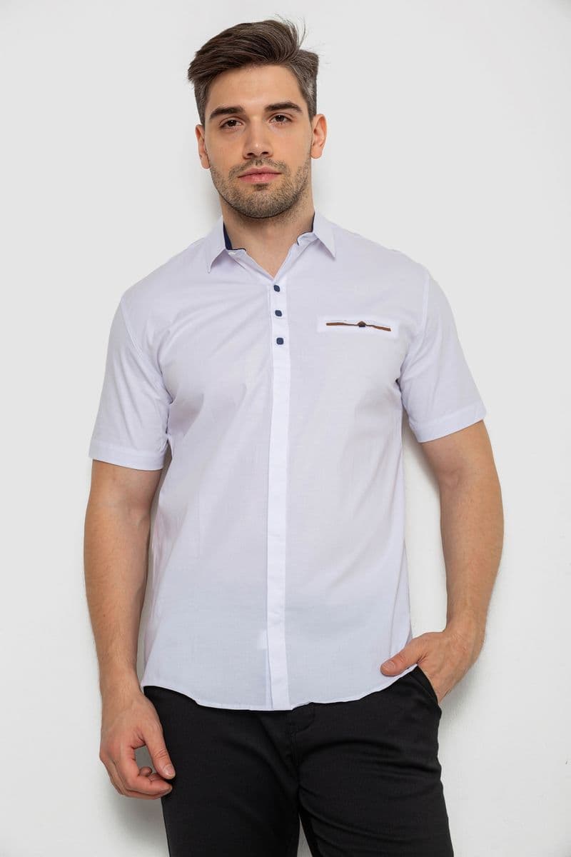 Сорочка чоловіча, колір білий, 214R7114-2 - зображення 1