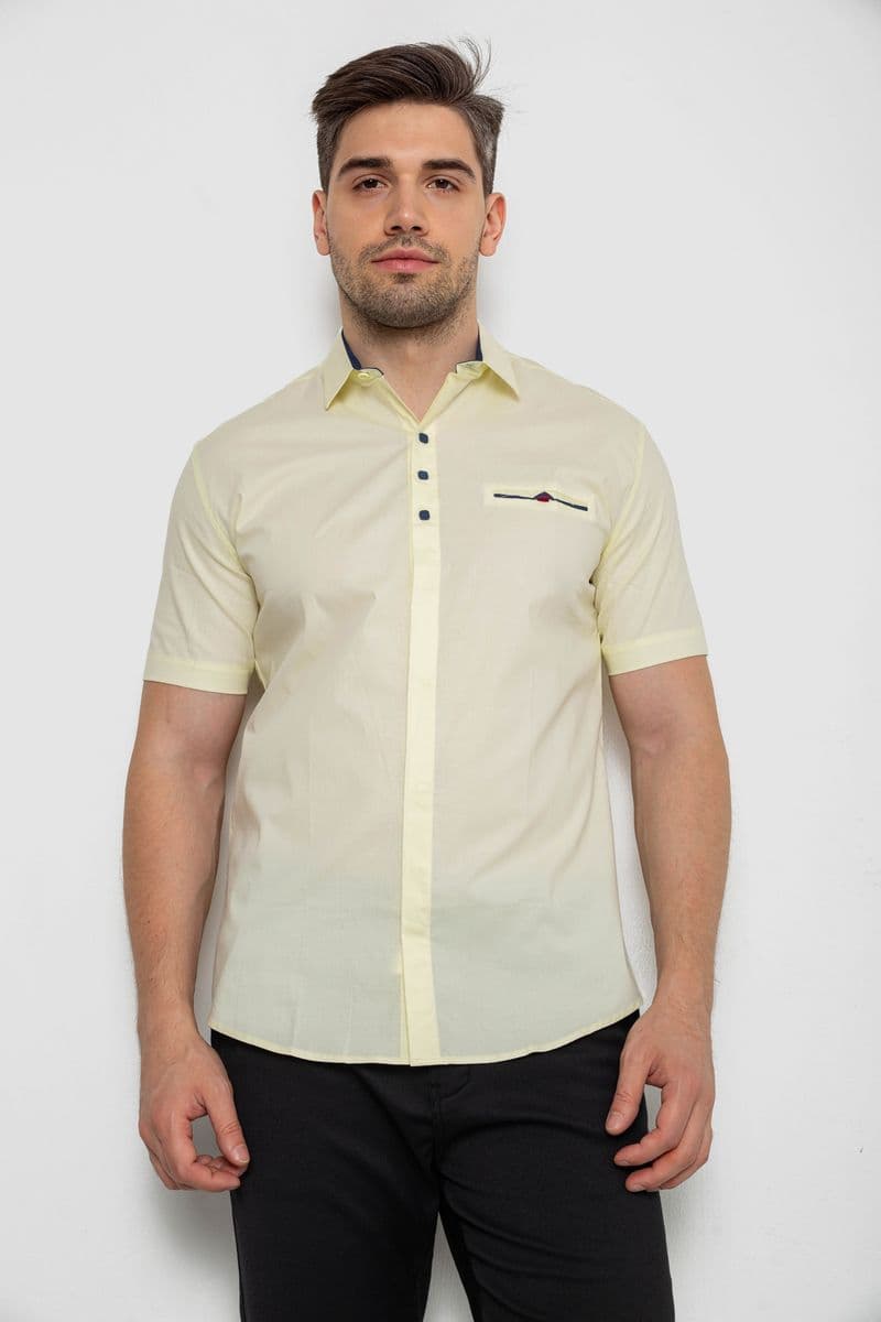 Сорочка чоловіча, колір жовтий, 214R7114-2 - зображення 1