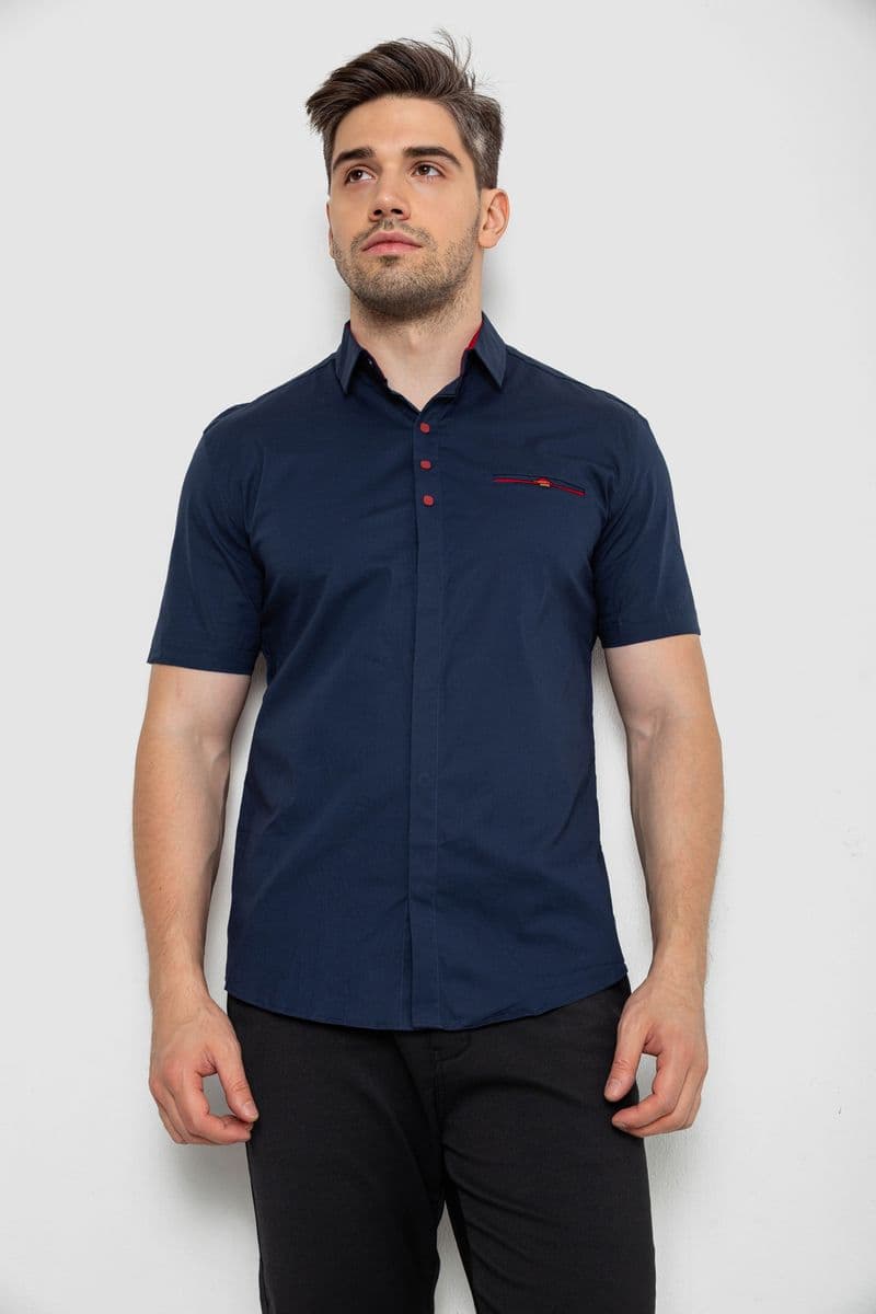 Сорочка чоловіча, колір синій, 214R7114-2 - зображення 1