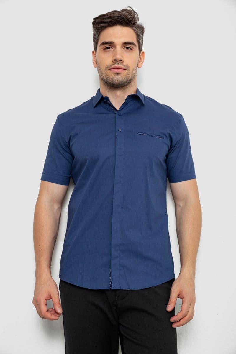 Сорочка чоловіча класична, колір синій, 214R7116 - зображення 1