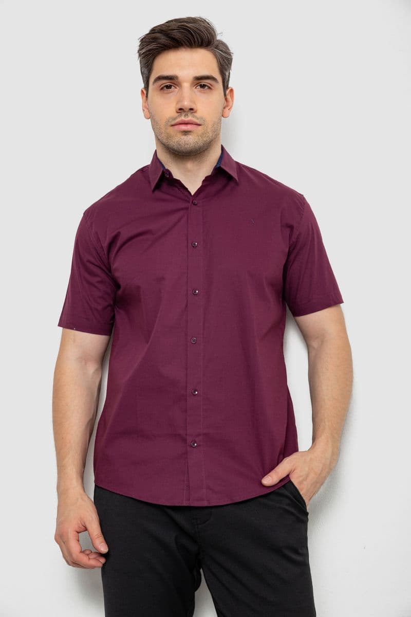 Сорочка чоловіча, колір сливовий, 214R7327 - зображення 1