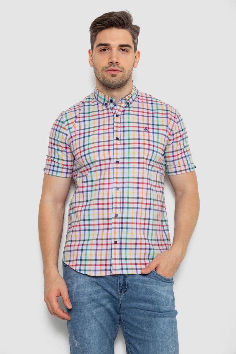 Сорочка чоловіча в клітку, колір різноколір, 214R842 - зображення 1