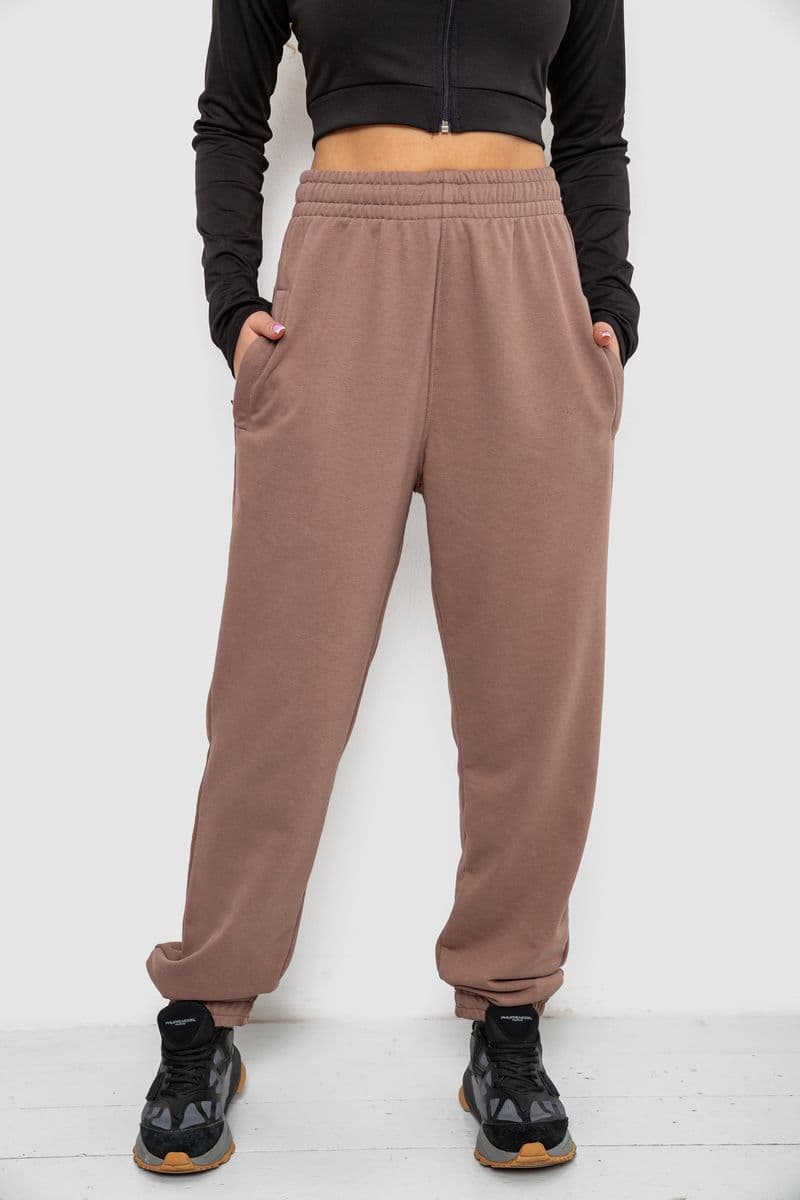 Спортивні штани жіночі демісезонні, колір мокко, 102R415 - зображення 1