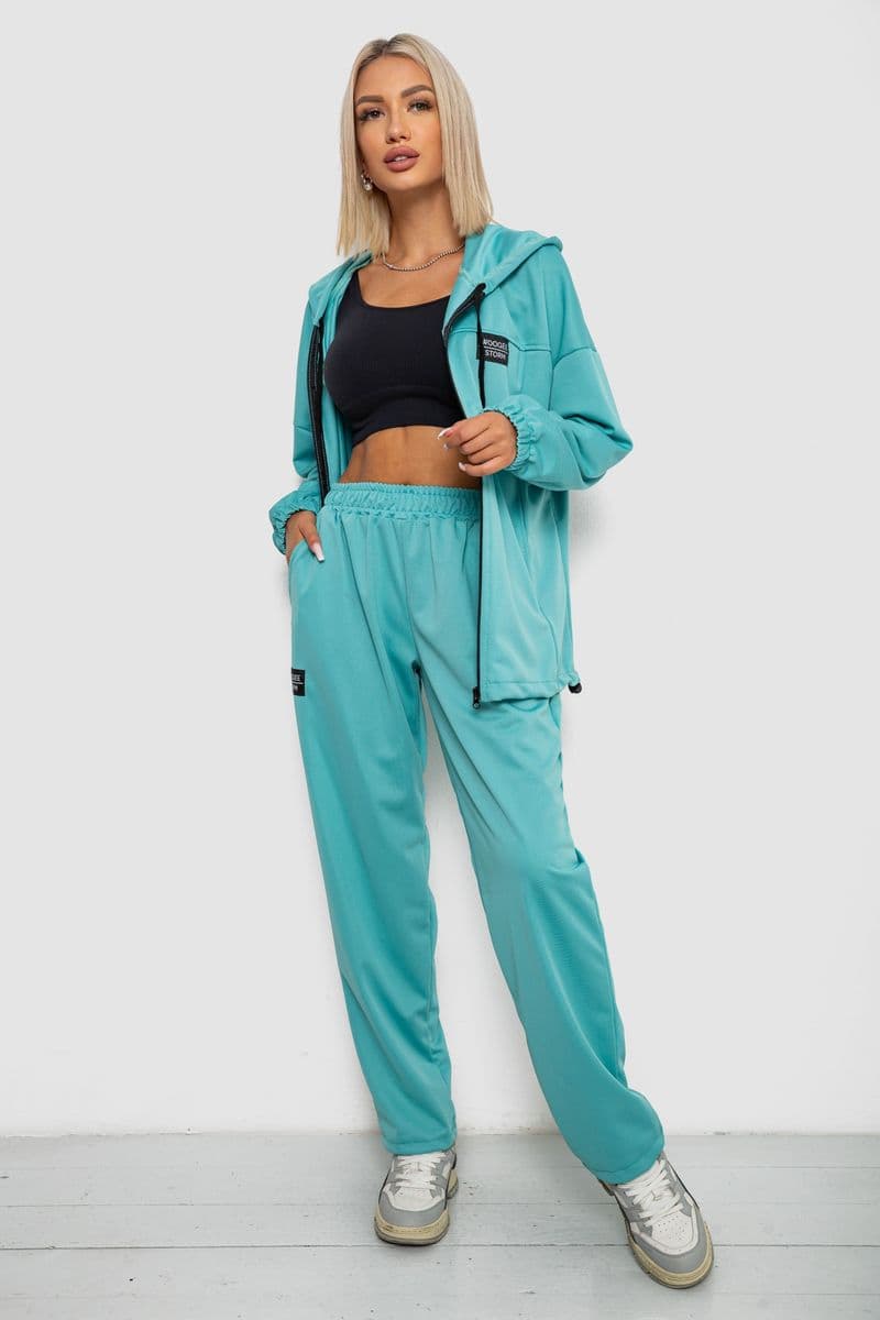Спортивний костюм жіночий, колір бірюзовий, 238R114 - зображення 1