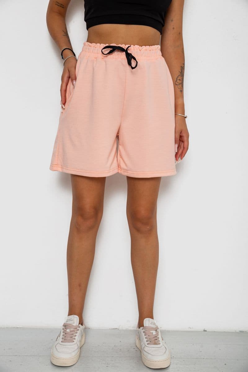 Шорти жіночі з принтом, колір персиковий, 238R130 - зображення 1