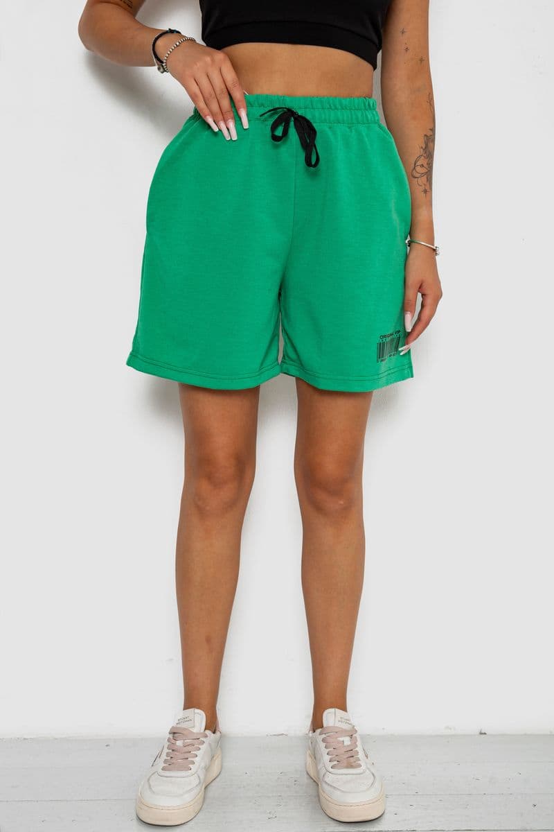 Шорти жіночі з принтом, колір зелений, 238R132 - зображення 1