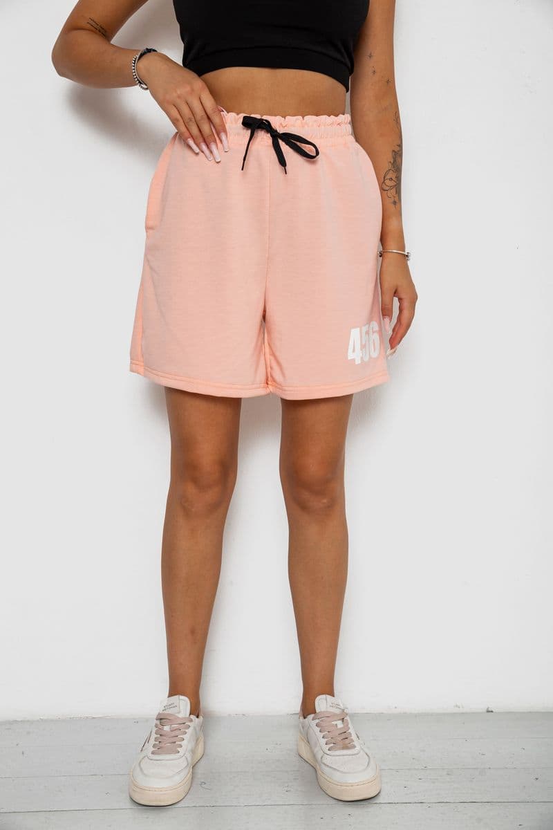 Шорти жіночі з принтом, колір персиковий, 238R456 - зображення 1