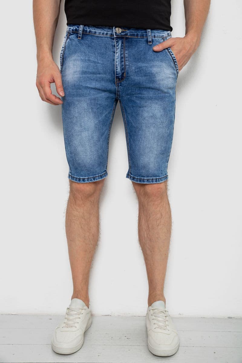 Шорти чоловічі джинсові, колір синій, 244RLS22-0211 - зображення 1