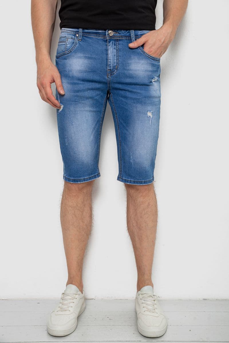 Шорти чоловічі джинсові, колір синій, 244RLS22-0215X - зображення 1